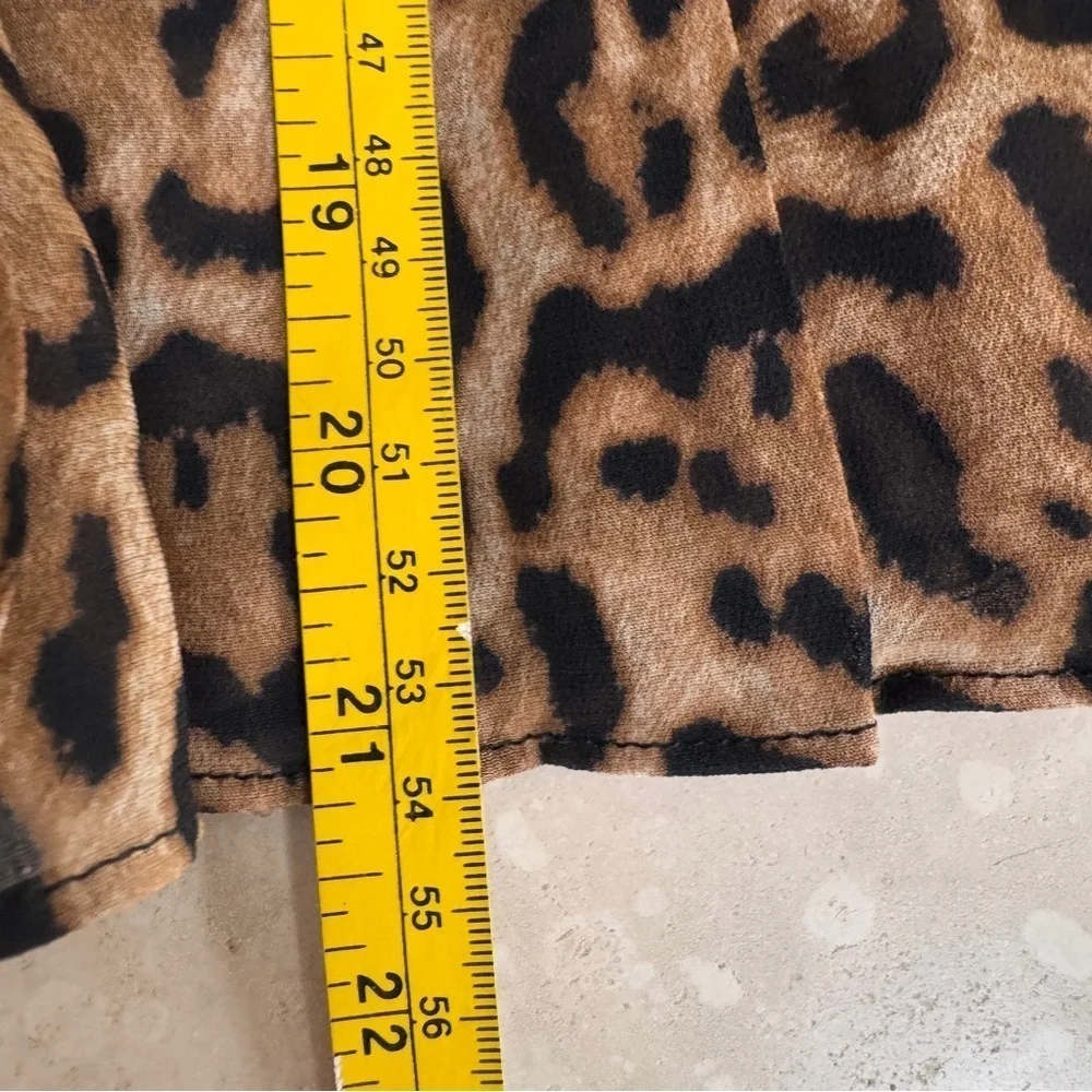 J Crew Pleated Knee Length Fit Flare Skirt Leopard Print Womens Size 00